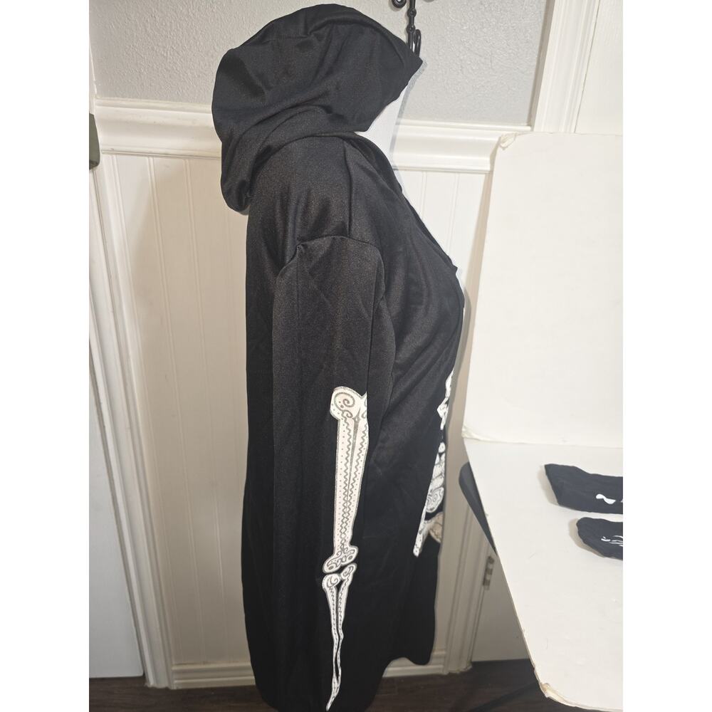 Spirit Skeleton Dress Costume, Black, Adult Size XL Halloween - Picture 8 of 10